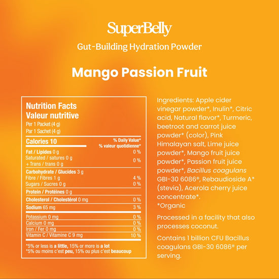 SuperBelly Mango Passion Fruit