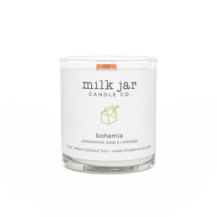 milk jar bohemia candle