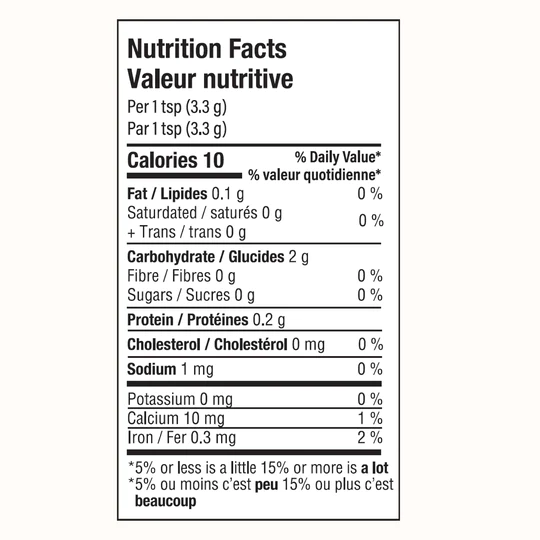 Oat Milk Chai Blend Blume Canada Nutrition Facts