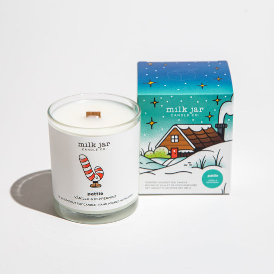 Pattie Milk Jar Candle Peppermint Vanilla Canada