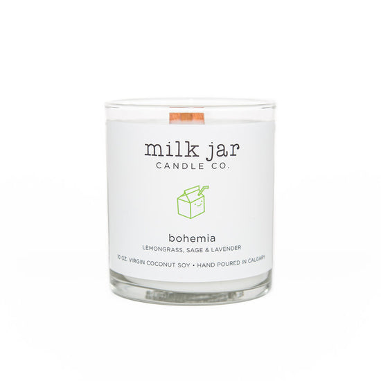 milk jar bohemia candle