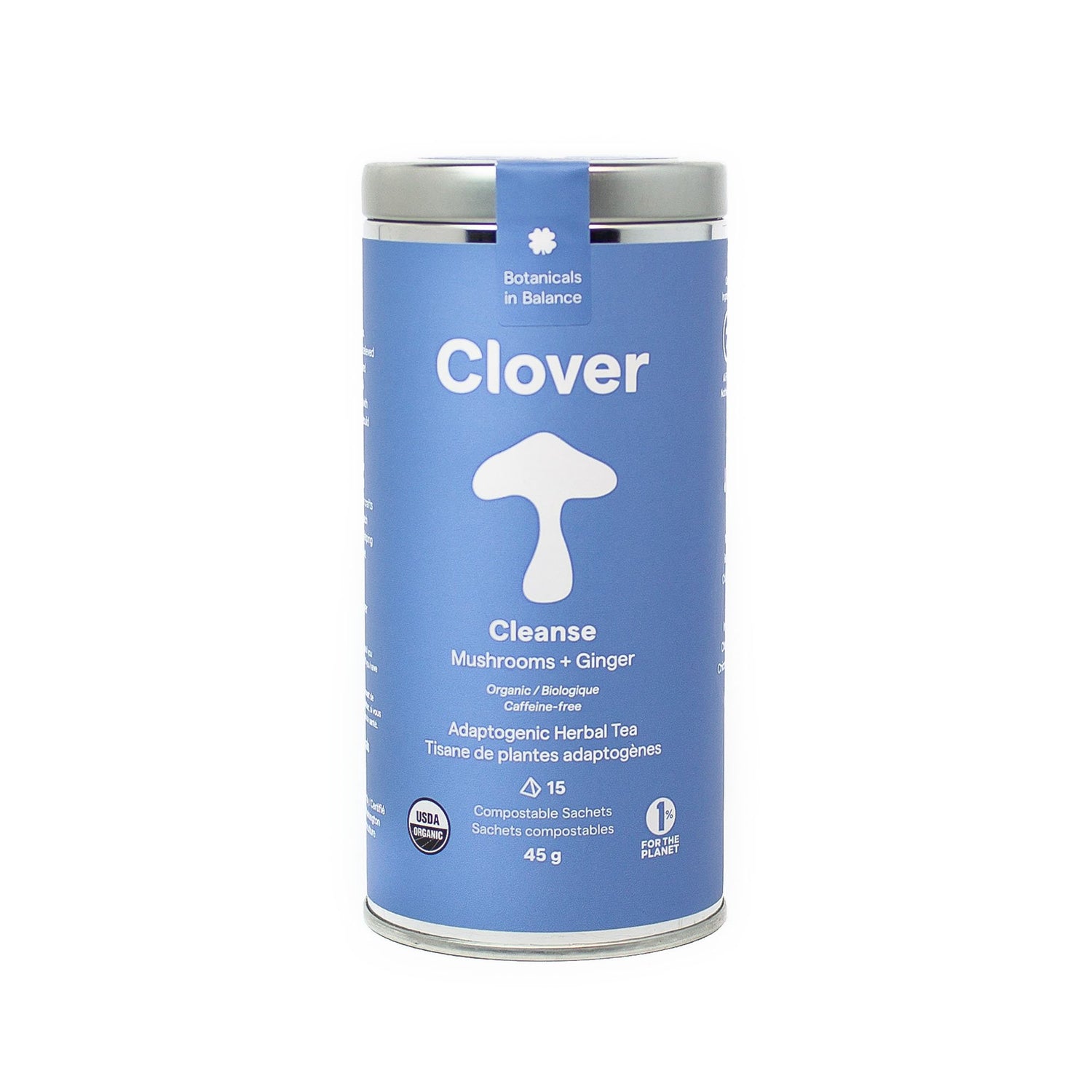 Clover Cleanse Mushroom Ginger Adaptogenic Tea