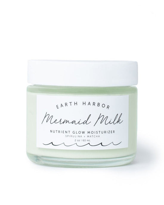 Earth Harbor A purely plant-derived, replenishing moisturizer that hydrates and balances skin while giving you a mermaid glow.