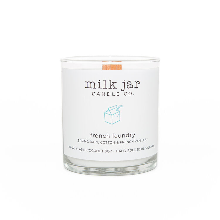 milk jar french laundry candle