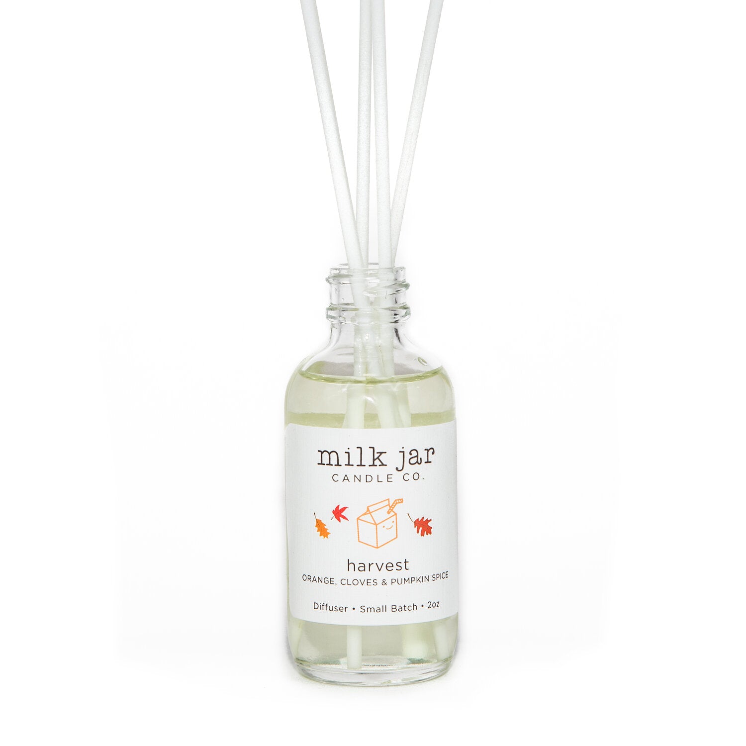 milk jar harvest diffuser candle