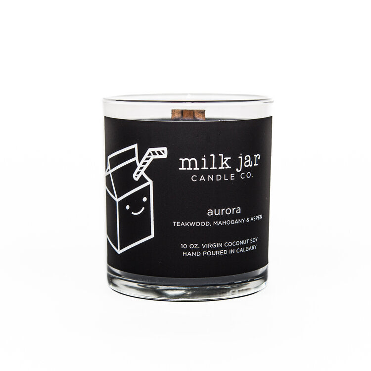 milk jar aurora candle