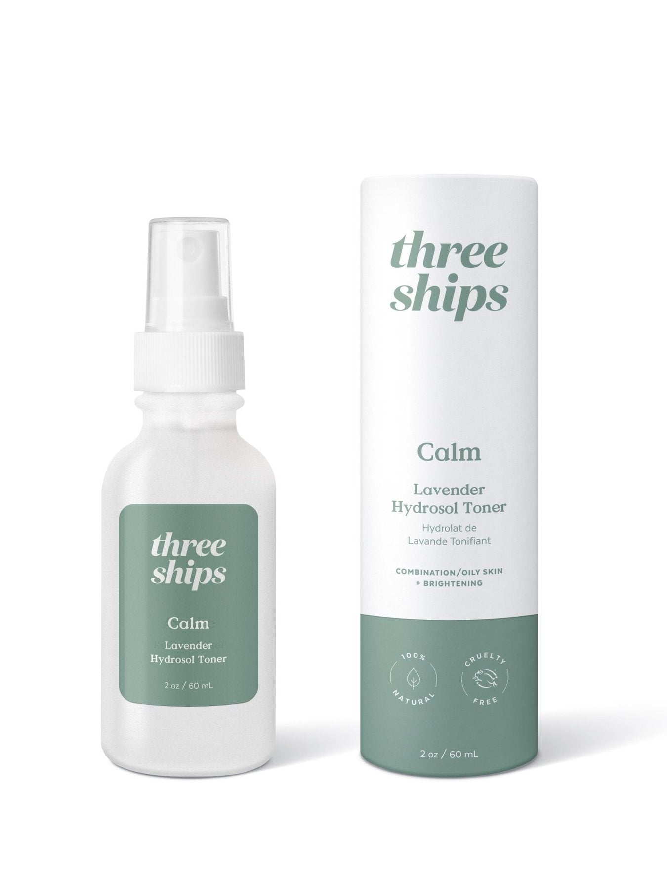 Three Ships. Lavender hydrosol water is a natural skin conditioning tonic, penetrating deep into the skin to promote even tone. The alcohol-free formula also contains witch hazel and aloe vera to soothe skin and minimize the appearance of pores.  for oily/combo skin  brightening